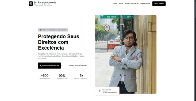 Site Institucional de Advocacia